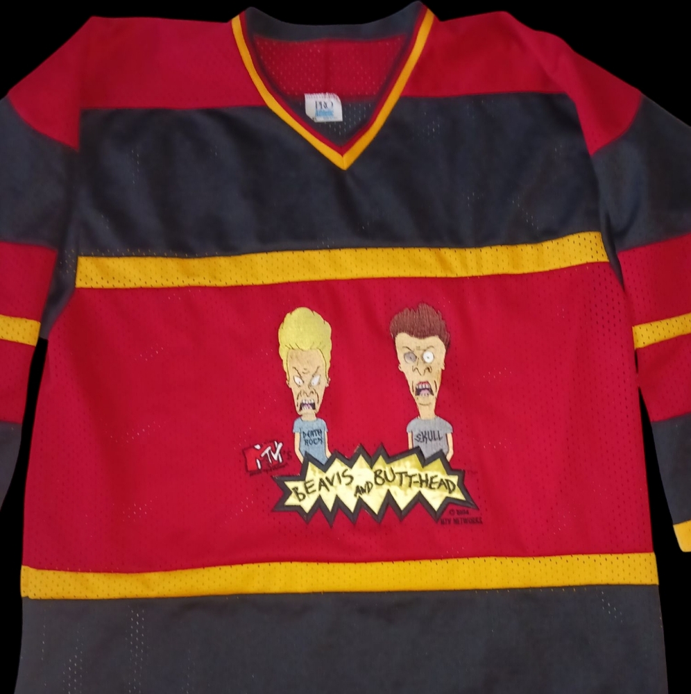 MTV Beavis and Butthead Jersey 1994 Vintage XL Black Friday/ Cyber Monday sale